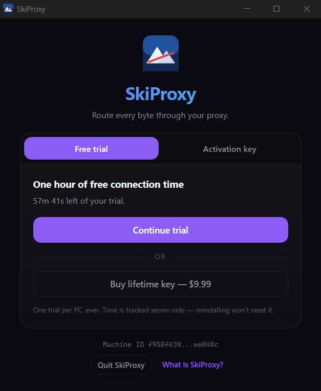 Activate or use the free trial