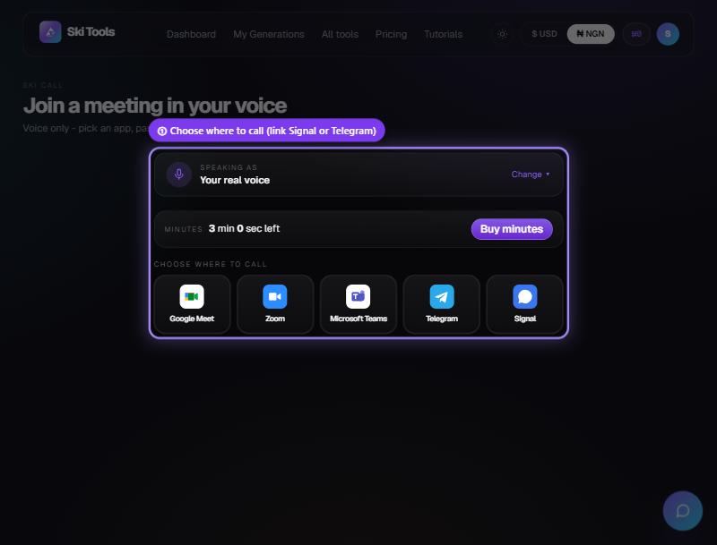 Ski Call step 2: Link your app